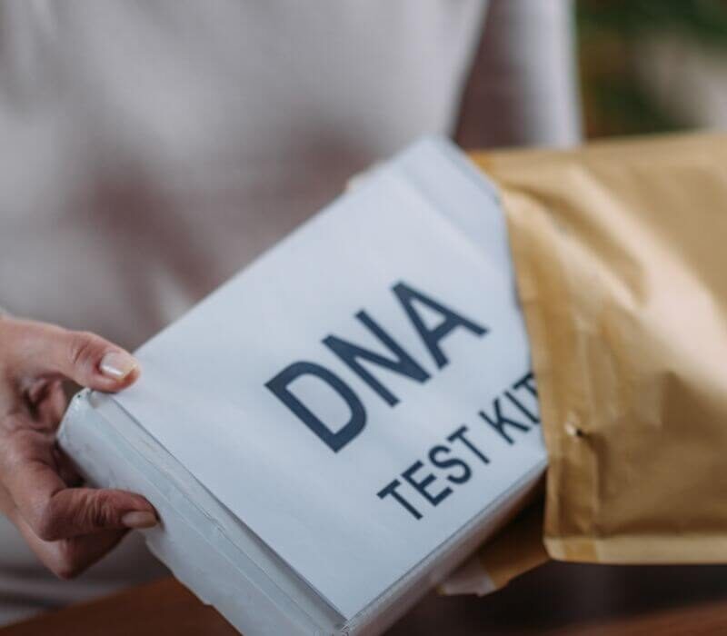 DNA testing kit in the mail