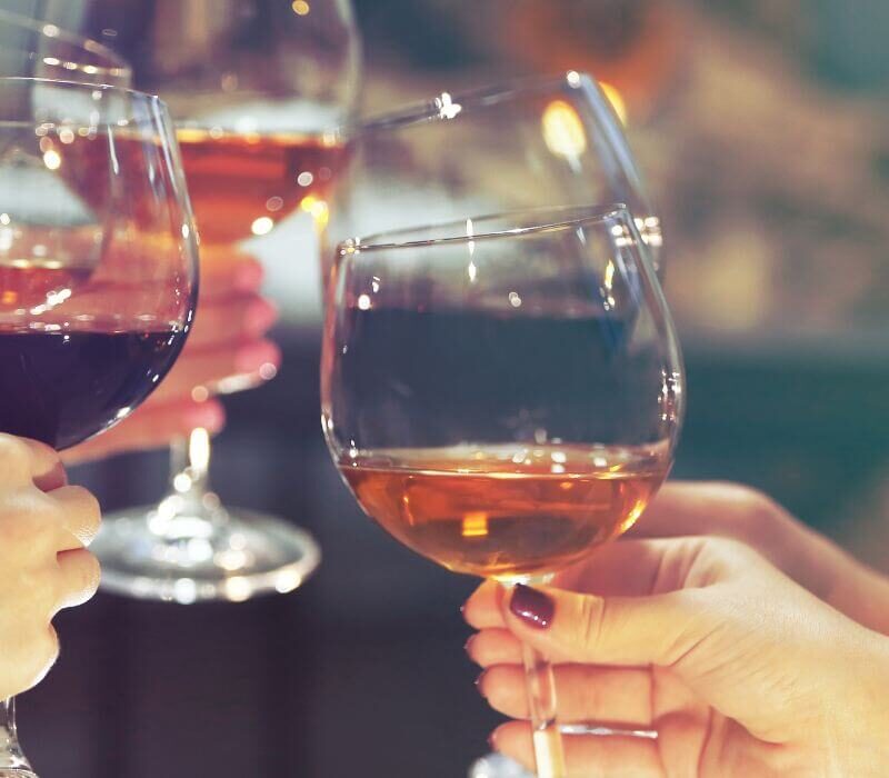 Health conscious drinking non-alcoholic wines