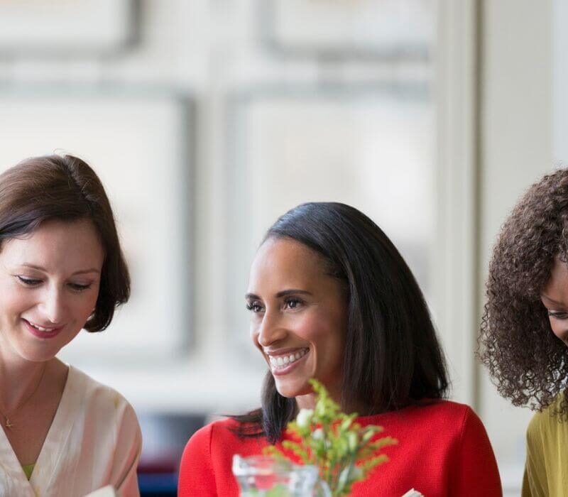 woman in menopause gathering with no alcohol